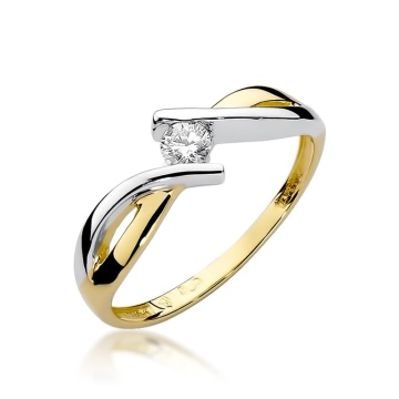 Inel Aur 9K cu Diamant Natural 0.08 ct