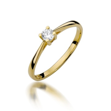 Inel Aur 9K cu Diamant Natural 0.15 ct