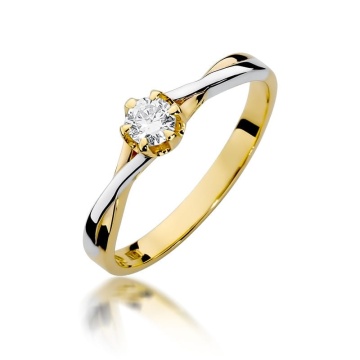 Inel Aur 9K cu Diamant Natural 0.23 ct