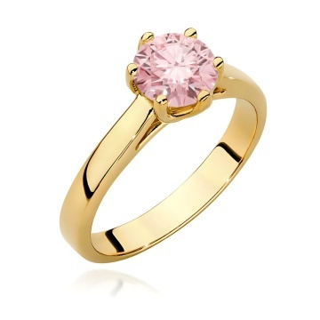 Inel Aur 9K cu Diamant Roz de Laborator 1.00 ct