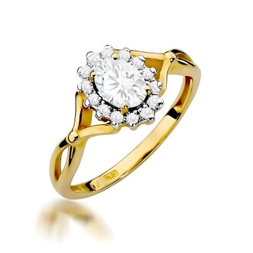 Inel Aur 9K cu Diamante de Laborator 0.52 ct