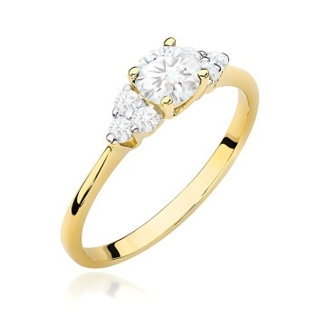 Inel Aur 9K cu Diamante de Laborator 0.68 ct
