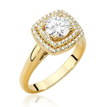 Inel Aur 9K cu Diamante de Laborator 0.98 ct