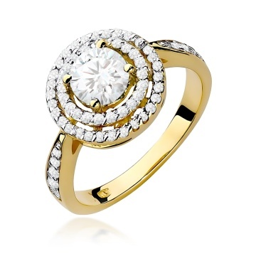 Inel Aur 9K cu Diamante de Laborator 1.12 ct