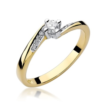 Inel Aur 9K cu Diamante Naturale 0.19 ct