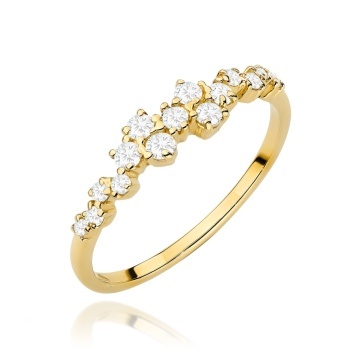 Inel Aur 9K cu Diamante Naturale 0.33 ct