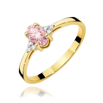 Inel Aur 9K cu Diamante Roz de Laborator 0.65 ct