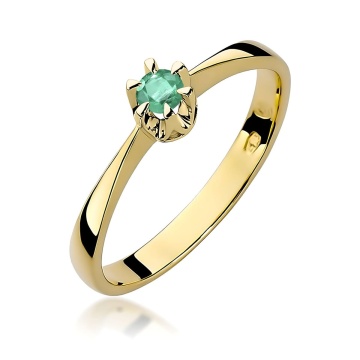 Inel Aur 9K cu Smarald 0.15 ct