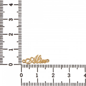 Link din aur 14k - pentru bratara - nume Alin
