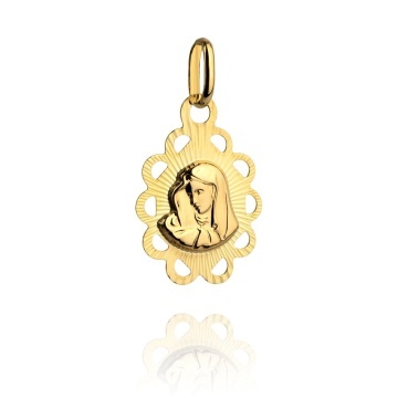 Medalion Aur 14k cu Maica Sfanta