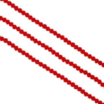 Șirag cristale rondele 3mm - Rosu