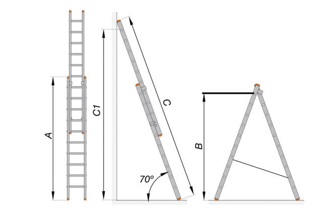 Scara Aluminiu 2 tronsoane 9 trepte - 1 | YEO