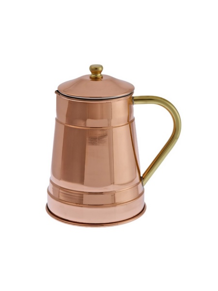Carafa 1,5 Litri, Ibric Cupru Ceai, Cafea, Vin, Tuica Fiarta Cu Capac