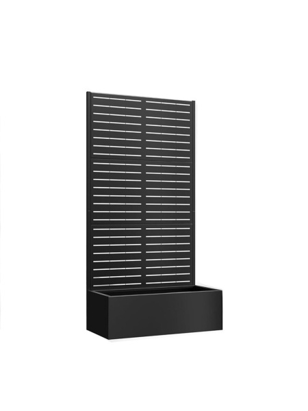 Jardinieră cu Spalier din Tablă Galvanizată – Delimitare Elegantă Interior/Exterior