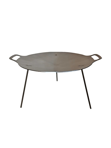 Disc otel 60cm pentru picnic, gatit, copt, prajit, cu 3 picioare detasabile