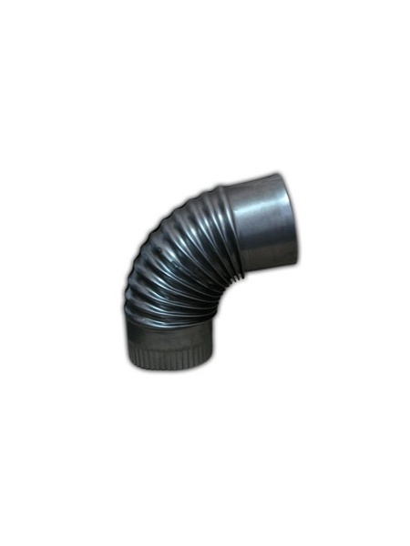 Cot Evacuare Fum, Emailat Negru 120mm