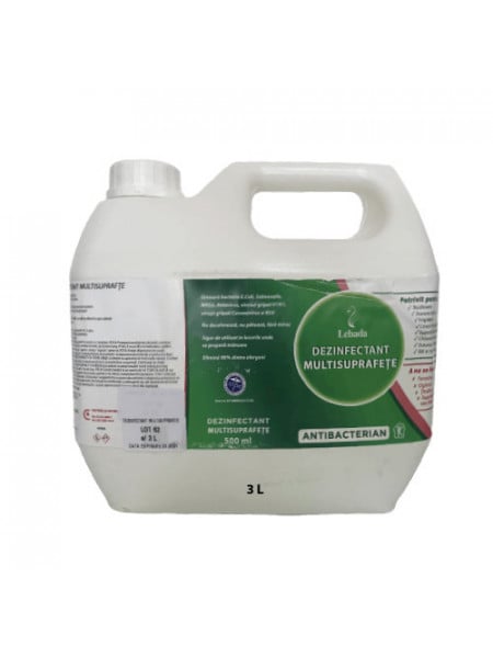 Dezinfectant Multisuprafete Bidon 3 Litri, formula speciala concentrata 0.1L la 5L, Antibacterian Covid-19