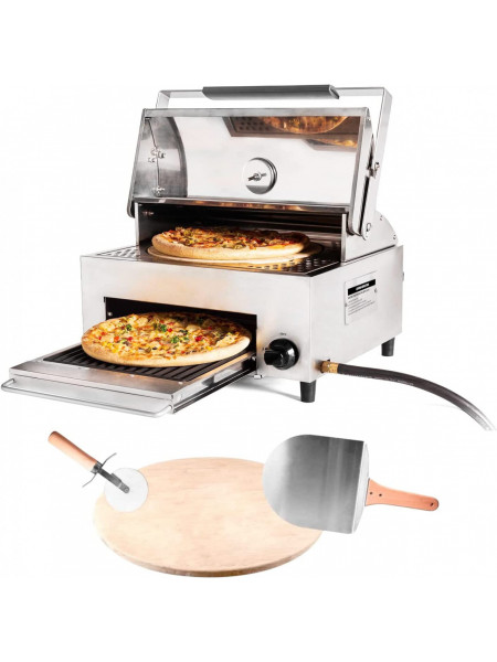 Cuptor Pizza Profesional pe gaz OvenPlus, multifunctional cu doua niveluri - Img 1