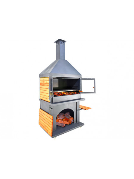 Set Grill Profesional BBQ Woodbridge – Stație de Gătit în Aer Liber, Grătar 80x50 cm