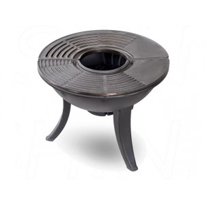 Disc multifuncțional Greenwich din fontă Ø52 cm cu grătar pentru barbecue