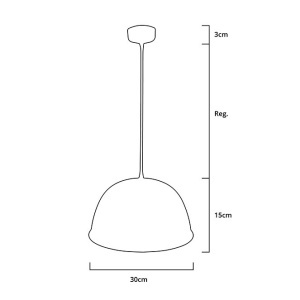 Lustra vintage din cupru CS03CO, finisaj mat, diametru 30 cm - Img 4