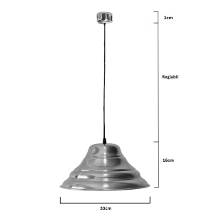 Lustra vintage din cupru CS09CO, finisaj mat, diametru 33 cm - Img 3
