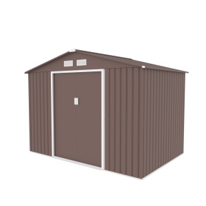 Magazie metalica pentru grădină maro 3 277 x 195 x 203 cm