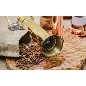 Rasnita din Bronz Masiv H 25 cm pentru Piper si Cafea - Img 4