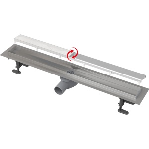 Set rigola de dus cu capac faiantabil, AlcaPlast, APZ13-DOUBLE9 FIT AND GO