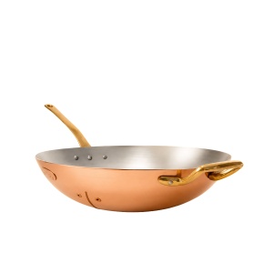 Tigaie Wok din Cupru Pur, 31 cm, Maner din Bronz Masiv, AlmaCozinha - Img 7