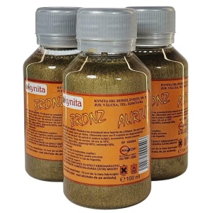Bronz Auriu 100 ml, vopsea metalizata lucioasa pentru sobe si cazane