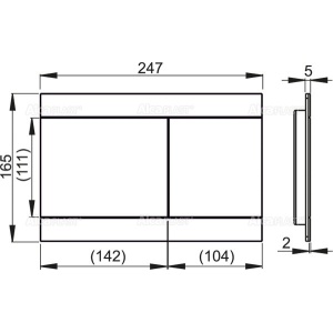 Clapeta de Actionare Alcaplast, Aluminiu Anodizat, FLAT-FUN - Img 2