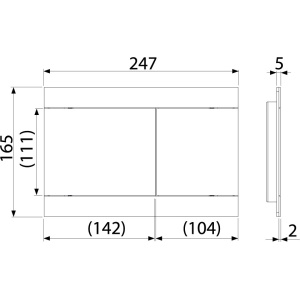 Clapeta de Actionare Alcaplast FLAT-FUN-BRASS - Img 3