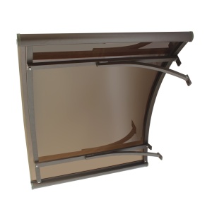 Copertina 120x160 cu Cadru din Aluminiu Negru si Policarbonat Celular Maro - Img 4