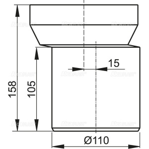 Cot WC – conector excentric 158 mm Alcaplast A92 - Img 2