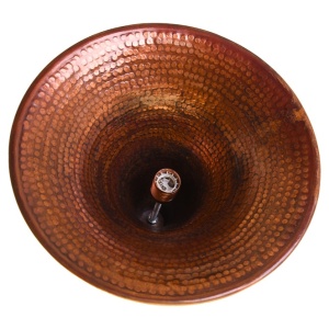 Lustra vintage din cupru CS07CO, finisaj lovitura de ciocan, rustic, diametru 38 cm - Img 2