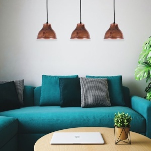 Lustra vintage din cupru CS13CO, finisaj rustic, diametru 17,5 cm - Img 4