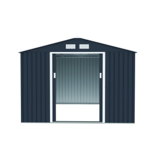 Magazie metalica pentru gradina, gri, 277 × 322 × 203 cm – spatiu extra-generos si rezistenta superioara - Img 5