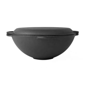 Oala din fonta tip Wok, 3 in 1, 37x18 cm, Perfect Home