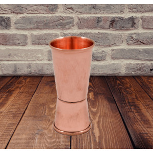 Pahar dublu masura 30-60 ml din cupru pentru bar si cocktailuri - Img 2