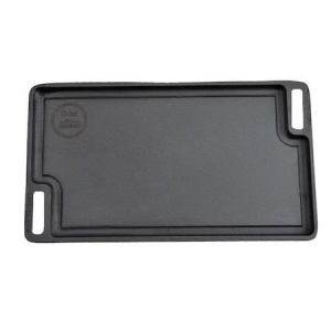 Plită Grill din Fontă cu Două Fețe, 45x25 cm – Ideală pentru Gătit pe Foc sau Aragaz - Img 1