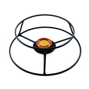 Suport metalic pentru cataplana 21–24–27 cm cu baza din fier si suport din cupru pentru lumanare - Img 3