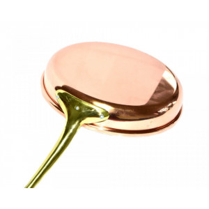Tigaie din Cupru Ø22cm cu Maner din Bronz, Profesionala - Img 4