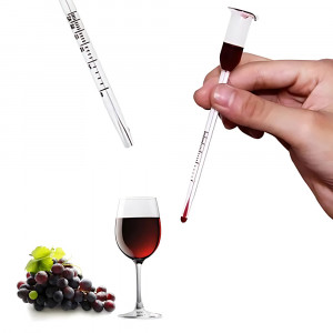 Vinometru De Precizie Determinare Alcool in Vin 0-25°, 12.7cm, Profesional - Img 2