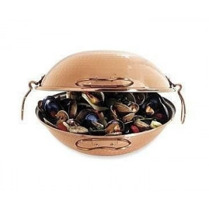 Cataplana Cupru Ø21cm Vas Dublu Fructe de Mare si Porc 1-2 Persoane - Img 4