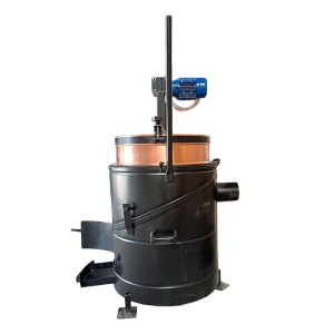 Cazan 60 litri cupru, magiun, zacusca, gem, basculant, cu focar pe lemne și amestecator electric - Img 7