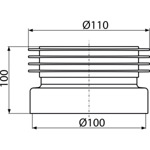 Cot WC fix 110 mm, A99 alcadrain - Img 2