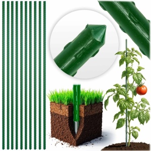 Set 10 araci Otel + PVC 1.8 x 210 cm, Suport pentru legume, rosii, castraveti, sera, solar, gradina - Img 6