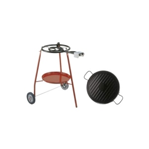 Set Profesional Pentru Gatit Lucia Garcima – Arzator Paella Gaz Ø40 cm, Tigaie Grill 46 cm - Img 2
