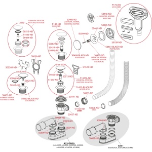 Sifon cu preaplin Alcadrain, BLACK EDITION A507BLACK click clack negru-mat - Img 3